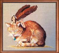 фото 152 К Набір для вишивання хрестом NIMUЁ Fairycat "Казковий кіт"
