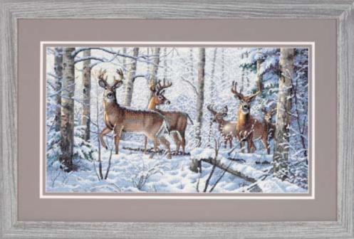 35130 Набір для вишивання хрестиком DIMENSIONS Woodland Winter "Зима у лісі" | інтернет-магазин 'Елена-Рукоделие'