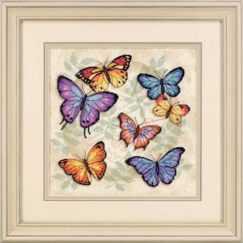 35145 Набір для вишивання хрестом DIMENSIONS Butterfly Profusion "Безліч метеликів" | інтернет-магазин 'Елена-Рукоделие'