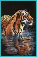 35222 набор для вышивания крестом dimensions tiger chilling out "спокойный тигр" | интернет-магазин Елена-Рукоделие