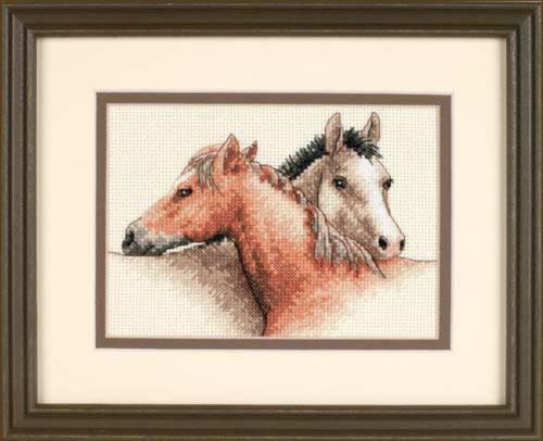 65030 набор для вышивания крестом dimensions horse pals "лошади" | интернет-магазин Елена-Рукоделие
