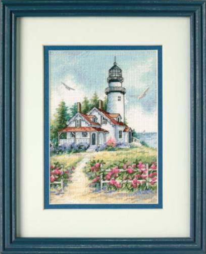65057 Набір для вишивання хрестиком DIMENSIONS Scenic Lighthouse "Мальовничий маяк" | інтернет-магазин 'Елена-Рукоделие'