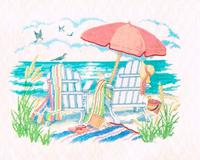70-03242 набор для вышивания крестом (одеяло) dimensions at the beach "на пляже" | интернет-магазин Елена-Рукоделие