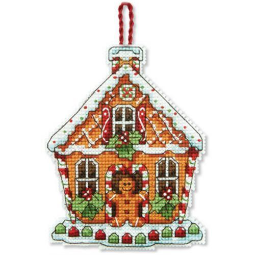 70-08917 Набір для вишивання хрестом DIMENSIONS Gingerbread House Christmas Ornament "Різдвяна прикраса Пряничний будиночок" | інтернет-магазин 'Елена-Рукоделие'