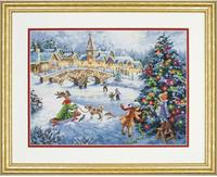 70-08919 набор для вышивания крестом dimensions winter celebration "зимние праздники" | интернет-магазин Елена-Рукоделие
