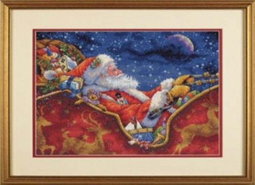 70-08934 Набір для вишивання хрестом DIMENSIONS Santa's Midnight Ride "Нічна поїздка Санти" | інтернет-магазин 'Елена-Рукоделие'