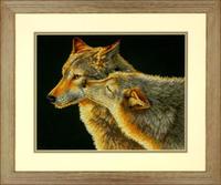 фото 70-35283 набор для вышивания крестом dimensions wolf kiss "поцелуй"