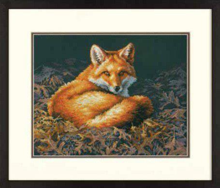 70-35318 Набір для вишивання хрестом DIMENSIONS Sunlit fox "Лисиця, яка освітлена сонцем" | інтернет-магазин 'Елена-Рукоделие'