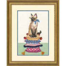 70-35367 набор для вышивания крестом dimensions cat lady "леди-кошка" | интернет-магазин Елена-Рукоделие