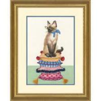 70-35367 набор для вышивания крестом dimensions cat lady "леди-кошка" | интернет-магазин Елена-Рукоделие