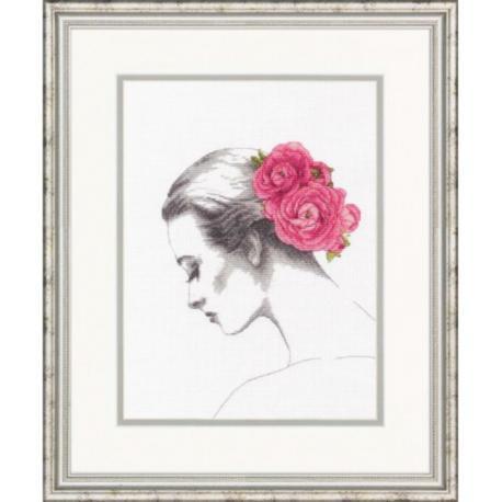 70-35379 набор для вышивания крестом dimensions floral portrait "цветочный портрет"  | интернет-магазин Елена-Рукоделие