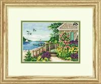 фото 70-65145 набор для вышивания крестом dimensions bayside cottage "коттедж на побережье"