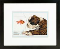фото 70-65169 набор для вышивания крестом dimensions dog bowl "собака и аквариум"