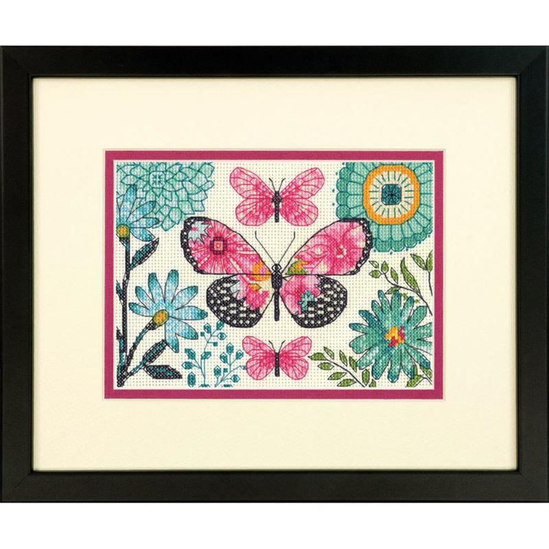 70-65178 Набір для вишивання хрестом DIMENSIONS Butterfly Dream "Мрія метелика" | інтернет-магазин 'Елена-Рукоделие'