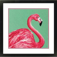 71-20086 Набір для вишивання хрестом DIMENSIONS Pink Flamingo "Рожевий фламінго" | інтернет-магазин 'Елена-Рукоделие'