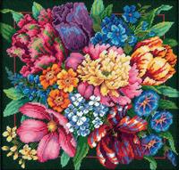 72-120011 Набір для вишивання подушки (гобелен) DIMENSIONS Floral Splendor "Квітковий блиск" | інтернет-магазин 'Елена-Рукоделие'