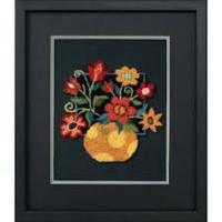 73222 Набір для вишивання DIMENSIONS Floral on black "Квіти на чорному" | інтернет-магазин 'Елена-Рукоделие'