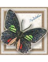 фото BGP-006 Набір для вишивання бісером на прозорій основі "3D Метелик Parides sesostris zestos"