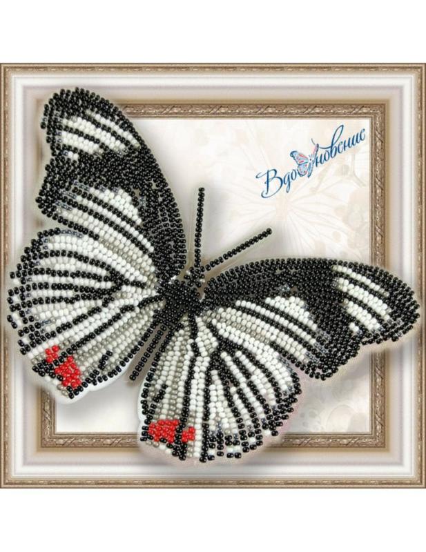 BGP-011 Набір для вишивання бісером на прозорій основі "3D Метелик Hypolimnas usambara" | інтернет-магазин 'Елена-Рукоделие'