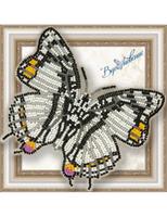 фото bgp-030 набор для вышивки бисером на прозрачной основе "3d бабочка харакс нобилис" 