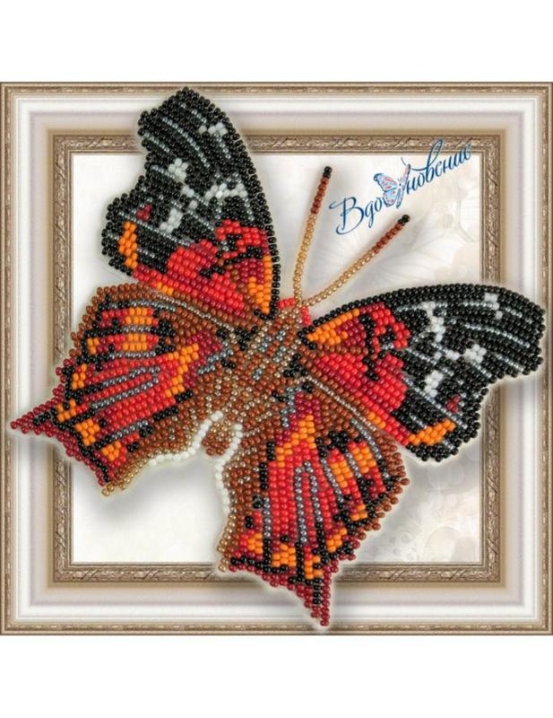 BGP-047 Набір для вишивання бісером на прозорій основі "3D Метелик Hypanartia Kefersteini" | інтернет-магазин 'Елена-Рукоделие'