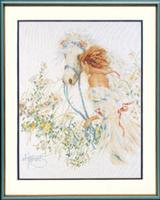фото pn-0007952 набор для вышивки крестом lanarte horse and flowers "лошадь и цветы"