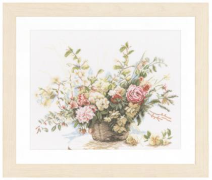 pn-0008004(34714) набор для вышивки крестом lanarte bouquet of roses "букет роз" | интернет-магазин Елена-Рукоделие