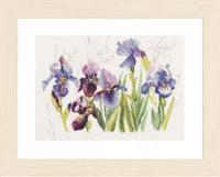 pn-0008027 набор для вышивки крестом lanarte triptych blue flowers. irisses триптих "голубые цветы. ирисы" | интернет-магазин Елена-Рукоделие