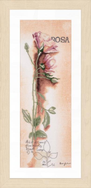 PN-0008050 Набір для вишивки хрестом LanArte Rosa - Botanical "Роза" | інтернет-магазин 'Елена-Рукоделие'