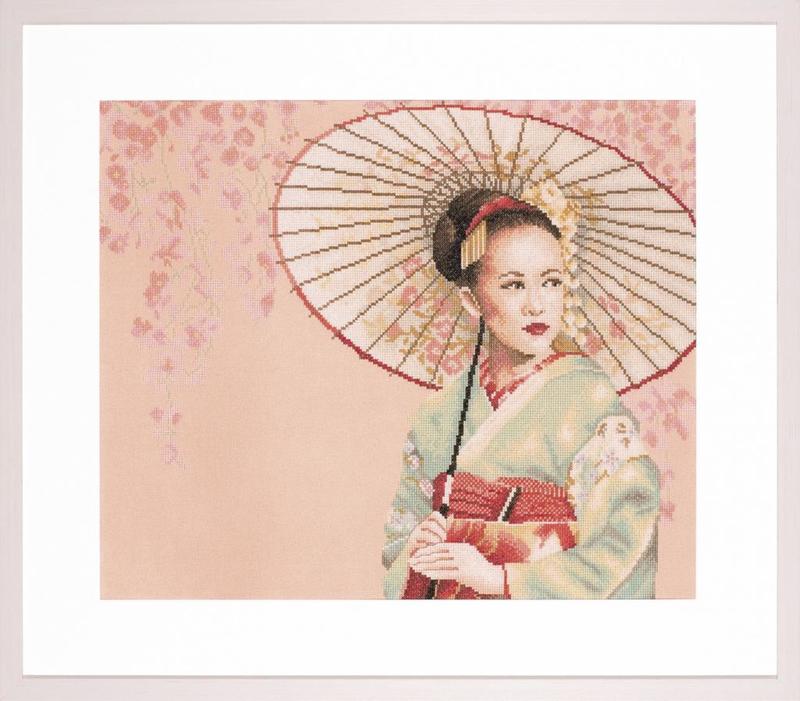 PN-0008062 Набір для вишивки хрестом LanArte Geisha "Гейша" | інтернет-магазин 'Елена-Рукоделие'