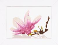 фото PN-0008162 Набір для вишивки хрестом LanArte Magnolia Twig with Flower "Гілочка магнолії"