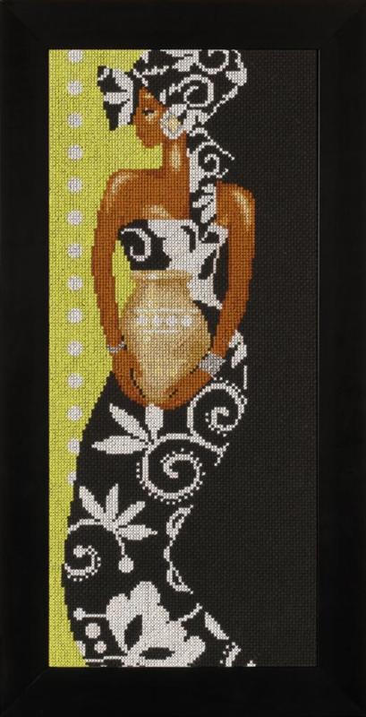 PN-0008188 Набір для вишивки хрестом LanArte "Африканська леді з вазою" | інтернет-магазин 'Елена-Рукоделие'