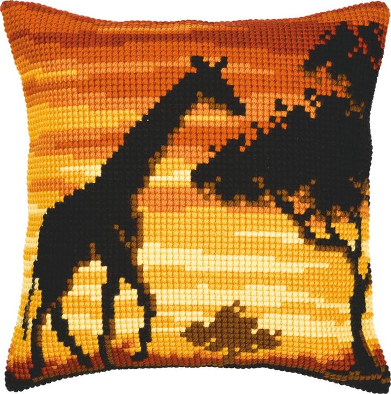PN-0008642 Набір для вишивання хрестом (подушка) Vervaco Giraffe "Жираф" | інтернет-магазин 'Елена-Рукоделие'