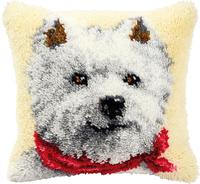 фото pn-0014148 набор для вышивания подушки (ковроткачество) vervaco "собачка"