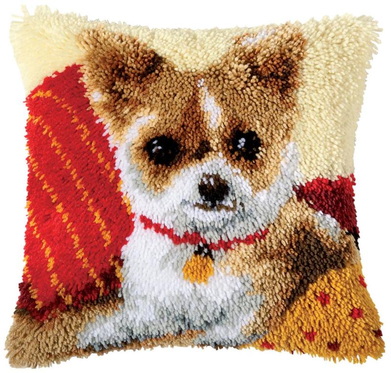 PN-0014183 Набір для вишивання подушки (килимарство) Chihuahua "Чихуахуа" | інтернет-магазин 'Елена-Рукоделие'