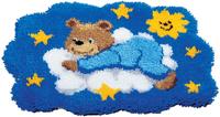 pn-0014358 набор для вышивания коврика vervaco "мишка на облаке" | интернет-магазин Елена-Рукоделие