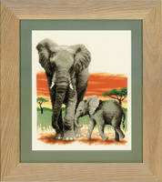 PN-0021576 Набір для вишивання хрестом Vervaco Elephants Journey "Слоновий похід" | інтернет-магазин 'Елена-Рукоделие'