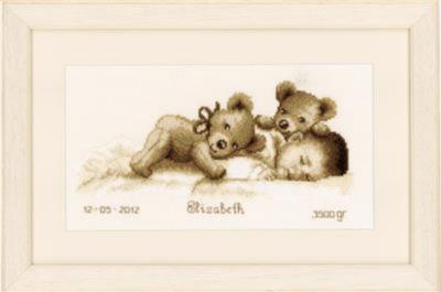 pn-0143730 набор для вышивки крестом vervaco baby sleeps "детский сон" | интернет-магазин Елена-Рукоделие