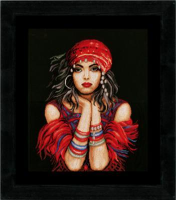 pn-0144529 набор для вышивки крестом lanarte gypsy girl "цыганка" | интернет-магазин Елена-Рукоделие