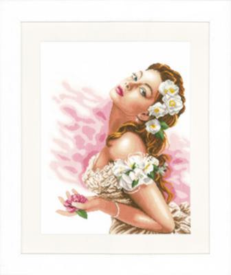 PN-0144530 Набір для вишивки хрестом LanArte Lady of the Camellias "Дама з камеліями" | інтернет-магазин 'Елена-Рукоделие'