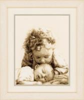 pn-0145087 набор для вышивки крестом vervaco "hello little angel of me" братик и сестричка | интернет-магазин Елена-Рукоделие