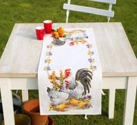 PN-0145793 Набір для вишивання хрестом (доріжка на стіл) Vervaco Family of chickens "Куряча сім'я" | інтернет-магазин 'Елена-Рукоделие'