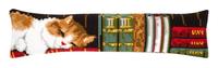 pn-0148238 набор для вышивки крестом (подушка) vervaco cat sleeping on bookshelf "спящий кот" | интернет-магазин Елена-Рукоделие