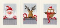 pn-0149384 набор для вышивки крестом vervaco "рождественские приятели" | интернет-магазин Елена-Рукоделие