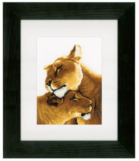 PN-0153805 Набір для вишивки хрестом Lion friendship II "Лев'яче кохання II" | інтернет-магазин 'Елена-Рукоделие'