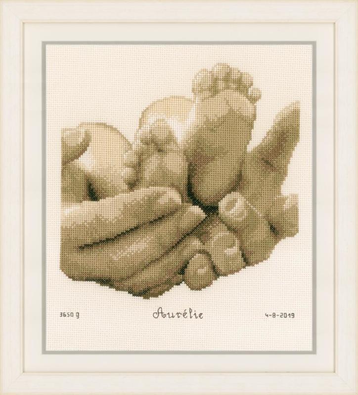 pn-0153837 набор для вышивки крестом vervaco baby feet "детские ножки" | интернет-магазин Елена-Рукоделие