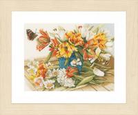 фото PN-0154324 Набір для вишивки хрестом LanArte Daffodils and Tulips "Нарциси-тюльпани"