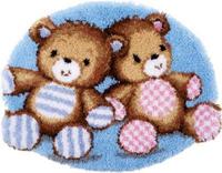pn-0154391 набор для вышивания коврика vervaco teddy bears "мишки тедди" | интернет-магазин Елена-Рукоделие