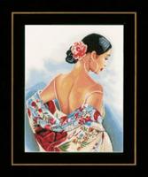 pn-0154991 набор для вышивки крестом lanarte flower scarf "цветочный шарф" | интернет-магазин Елена-Рукоделие