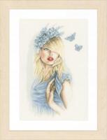 фото PN-0155691 Набір для вишивки хрестом LanArte Blue Butterflies "Блакитні метелики"
